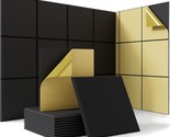 Eighteen (12&quot; X 12&quot; X 0.4&quot;). Black Acoustic Panels, Soundproof Wall Deco... - $47.95