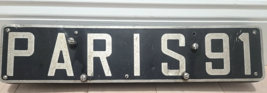 Vintage 1950s Wooden French Registration License Plate Auto Decor Collector - $178.15