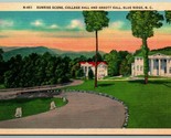 Sunrise Scene College Hall Abbott Hall Blue Ridge NC UNP Linen Postcard I1 - $2.92