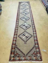 2&#39;4&quot; X 11&#39; Antique Handmade Turkish Wool Rug Runner Carpet Camel Hair Nice - £869.42 GBP