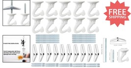 Heavy Duty Swag Ceiling Hooks - 10 Sets for Stylish Plant Hanging - White - $538.81 MXN
