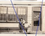 Vintage Photograph - Mother and Child In Front of General Store 1940s - $4.42