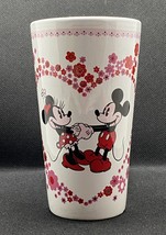 Disney latte mug red, pink, black on white Mickey & Minnie in floral heart - £16.38 GBP