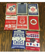 Vintage playing card lot various packs of poker cards craft trading card... - $24.70