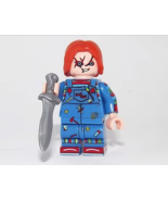 Minifigure Custom Toy Figure Chucky Child&#39;s Play Horror Movie Halloween - $120.72 MXN