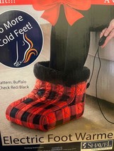 Micro Flannel Shavel Heated Foot Warmer (Red And Black Plaid) - £45.55 GBP