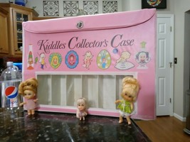 Vintage Mattel Liddle Kiddles Collector&#39;s Case For Doll Storage &amp; 3 Dolls Lot - £64.86 GBP