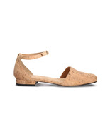 Bailarina vegana en corcho con cierre de hebilla al tobillo lado abierto... - $131.19 CAD