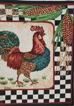 TAPESTRY KITCHEN MAT / RUG (20&quot; x 30&quot;) ROOSTER &amp; CARRIAGE OF FRUITS,rect... - £12.39 GBP