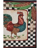 TAPESTRY KITCHEN MAT / RUG (20&quot; x 30&quot;) ROOSTER &amp; CARRIAGE OF FRUITS,rect... - £12.73 GBP