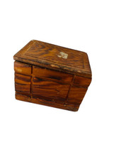 Vintage Wood Wooden Trinket Storage Box Desk Mini Jewelry Chest - £8.04 GBP