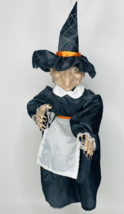 Shaking Halloween Witch Lighted Green Eyes Spooky Sounds Motion Activated VIDEO - $68.55