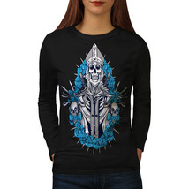 Skull King Death Horror Tee  Women Long Sleeve T-shirt - £11.81 GBP