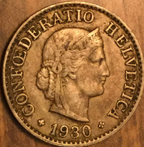 1930 Switzerland 5 Rappen Coin - £1.93 GBP