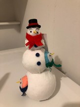 NWT FEATHERLY  FRIENDS Fabric Birds Christmas SNOWMAN STACK Wondershop 2023 - $14.99