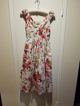 Abercrombie &amp; Fitch Ruched Straps Poplin Midi Dress Smocked Floral Size XSP - $74.25