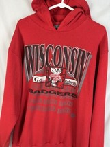 Vintage Wisconsin Badgers Hoodie Sweatshirt NCAA Men’s XL USA 80s 90s - £39.22 GBP