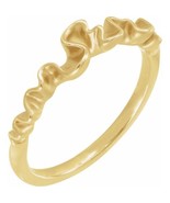 14K Yellow Gold Ribbon Stackable Ring - $535.00