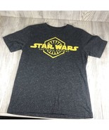 Star Wars The Force Awakens Boys T-Shirt Medium Dark Grey, Yellow Graphic - £5.45 GBP
