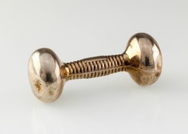 Vintage Sterling Silver Barbell Baby Rattle - £94.14 GBP