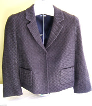 NWT Elie Tahari Dark Brown Elegant Blazer Wool Blend Dress Torra Jacket 10 $448 - £151.07 GBP