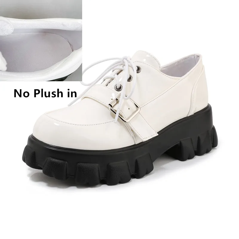 F chanmeb big plus size 46 women designer chunky heels shoes thick platform buckle lace thumb200