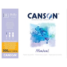 Canson Montval 300gsm Watercolour Practice Paper pad Including 12 Sheets... - $25.99