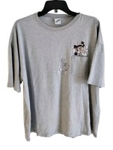 Looney Tunes Bugs Bunny Taz Vintage Bowling Tee Shirt Size XL 90s Warner... - $19.79