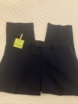 Haggar Men’s E-CLO™ Stria Dress Pant Blue Flat Front 42x29 Comfort Waist - $17.82
