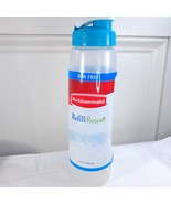 NEW Rubbermaid water bottle 32 oz teal blue lid flip top plastic 7F86 BP... - $570.20 MXN