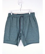 Prana Mens Metric E Waist Shorts Cove Stripe XL Pull On 8&quot; Inseam Boards... - $30.91