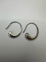 Vintage Modern Sterling Silver Hoop Earrings 2.1cm - £10.87 GBP