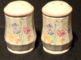 Vintage Wildflowers Salt &amp; Pepper Shaker Set - Farmhouse Country Paneled - $9.98
