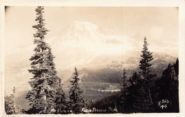 Washington~Mt Rainier From Pinnacle Peak~ Ellis Real Photo Postcard - £7.53 GBP