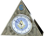 Sigma impex Clock Masonic desk clock 329631 - £20.03 GBP