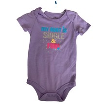 1 Piece Bodysuit Purple Baby Infant Size 24 months My Aunt is Single &amp; F... - £5.81 GBP