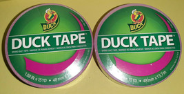 2 Rolls of Duck Brand  Duct Tape  1.88 in. W x 15 yd. L Pink Sealed - £11.63 GBP