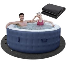 79 In Dia Round Hot Tub Mat,Above-Ground Pool Protector Mat,Water-Absorb... - £38.62 GBP