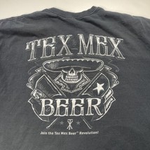 Tex Mex Beer Shirt Men Sz XL Black Skull Mexican Sombrero, Distressed Ce... - $14.90