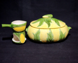 Vintage 1986 SHAWNEE POTTERY Ceramic Corn On The Cob Bowl &amp; Butter Melt ... - $44.52