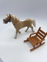 Vintage Playmobil Western Lot Set Horse and Rocking Chair Wild West Figures - $7.59