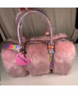 DOLLS KILL SUGAR THRILLZ PINK FAUX FUR SHAGADELIC HOLOGRAPHIC WEEKENDER NWT - $1,936.12 MXN
