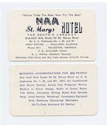 St Marys Motel Business Card The South&#39;s Largest US 1 23 &amp; 301 Folkston ... - £10.91 GBP