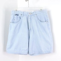 Vintage 90&#39;s Regatta Women&#39;s S/12 Blue Cotton Knit High-Waist Mom Shorts - £11.01 GBP