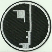 BAUHAUS logo EMBROIDERED IRON/SEW ON PATCH CIRCULAR peter murphy - £4.01 GBP