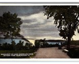 Night View From battery Park Lake Champlain Vermont VT UNP WB Postcard U2 - $2.92