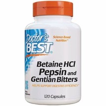 Doctor&#39;s Best Betaine HCI Pepsin and Gentian Bitters, Non-GMO, Gluten Fr... - $21.75