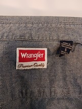 Wrangler Premium Quality Cotton Shirt Men's Blue Short Sleeve Button-Up Small image 3