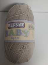 Baby Sport Big Ball Yarn Thread Solid Baby Taupe Lightweight 1256 Yards New - £15.56 GBP