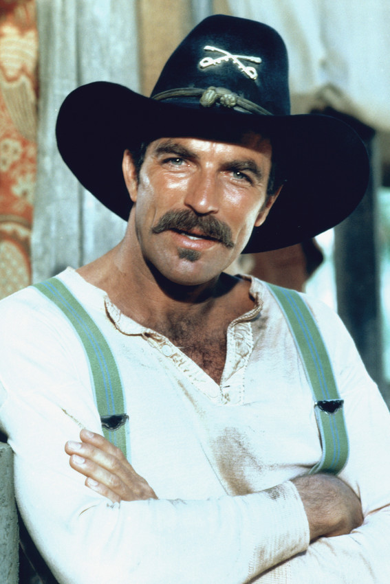 Primary image for Tom Selleck The Shadow Riders in Confederate hat 18x24 Poster
